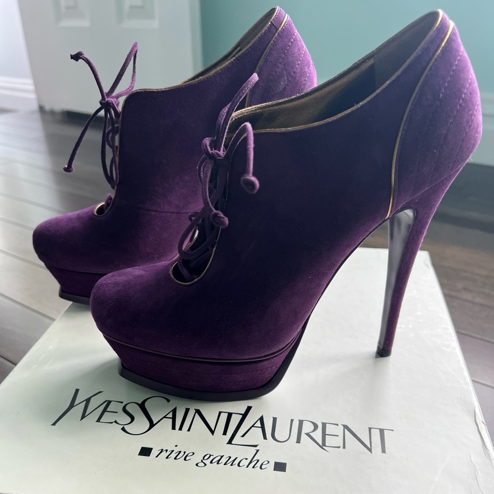 BRAND NEW: Tribute YSL Yves Saint Laurent 105 Lace Up Magenta size 38